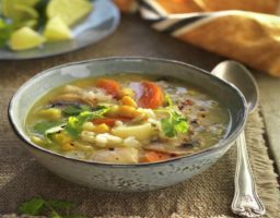 Sopa de verduras con arroz