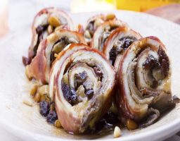 Pollo relleno de setas