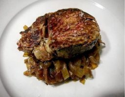 Receta de Solomillo de ternera con cebolla caramelizada