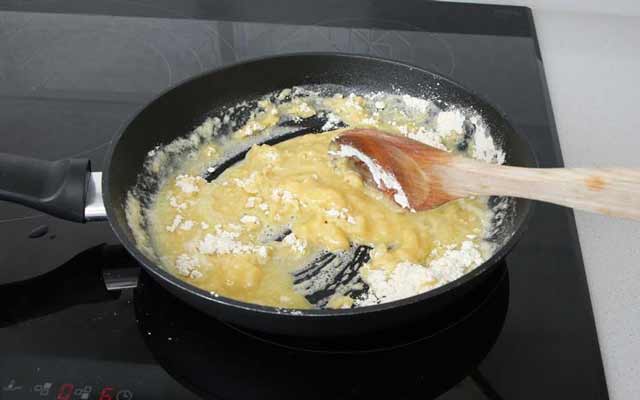 Soufflé de arroz con queso