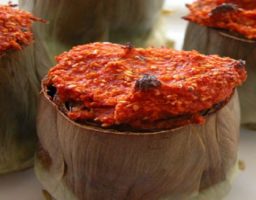 Alcachofas rellenas de sobrasada