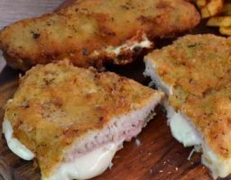 Filetes rellenos con jamón york y queso