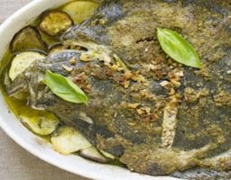 Rodaballo al horno con limón