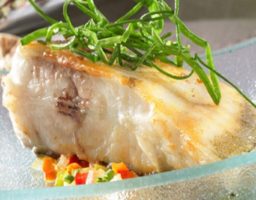 Rodaballo al horno con verduras
