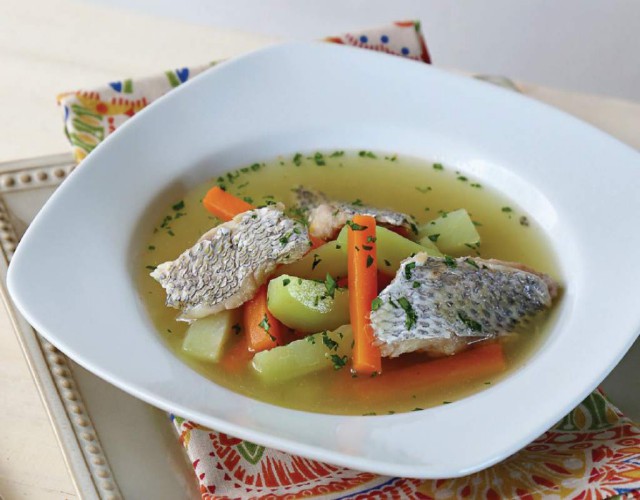 Receta de Sopa de verduras con pescado