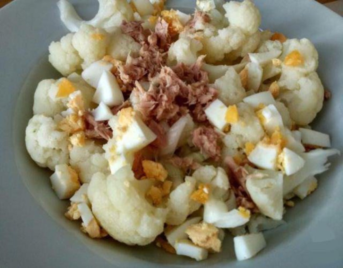 Receta de Ensalada de Atún con coliflor