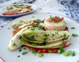 Ensalada de endivias con granada