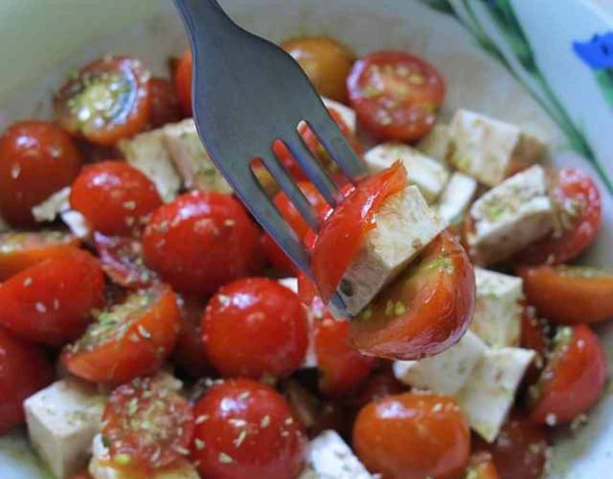 Receta de Ensalada con tomates cherry
