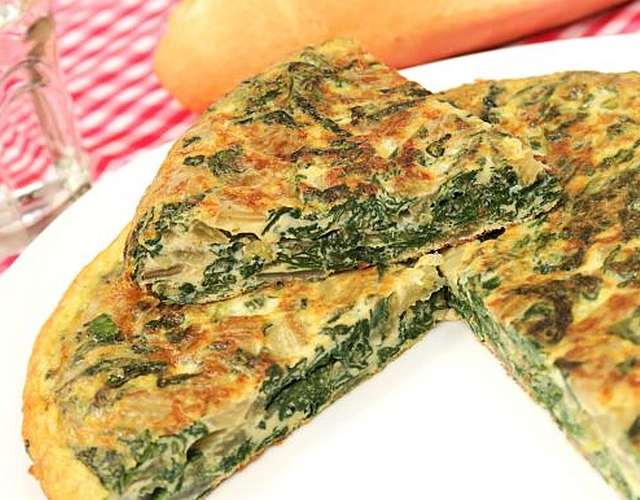 Receta de Tortilla de acelgas vegana