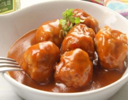 Albóndigas de pollo en salsa agridulce