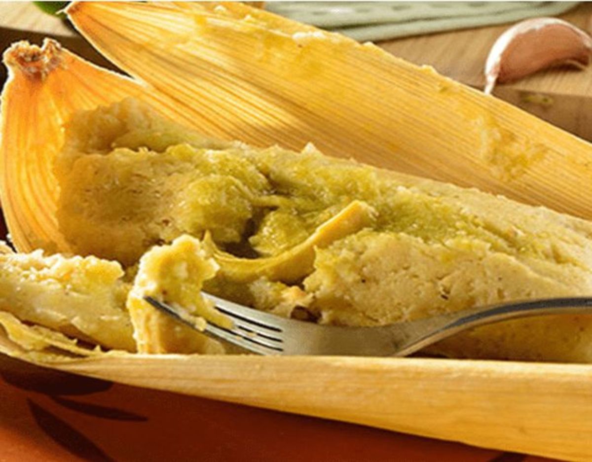 Receta de Tamales en salsa verde