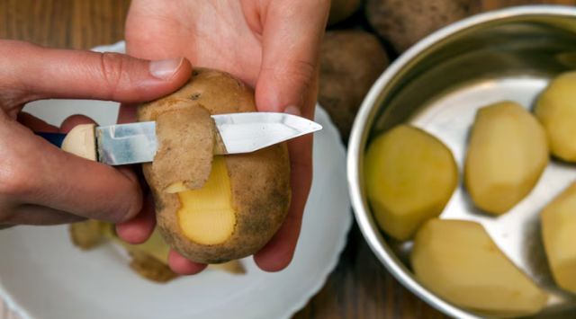 Patatas fritas en freidora sin aceite